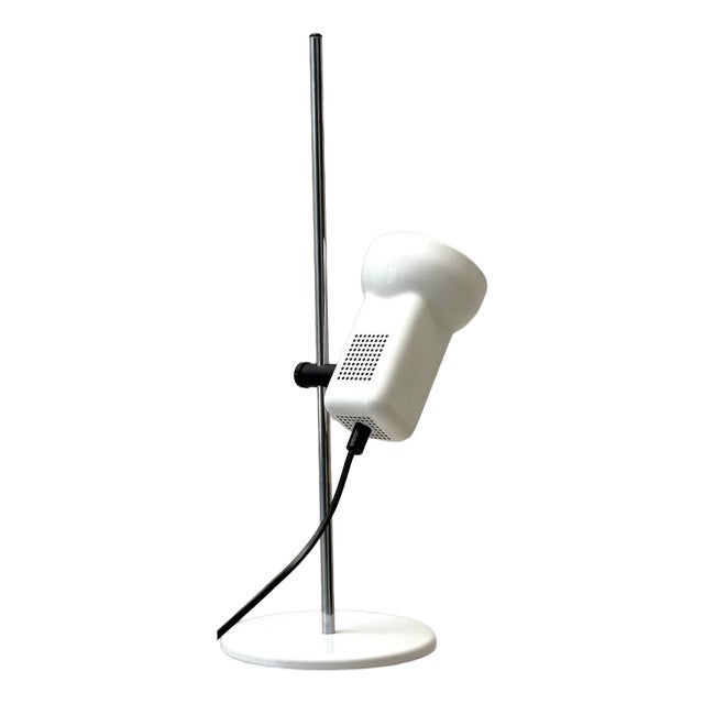 Space Age White Metal Table Lamp, 1970s For Sale