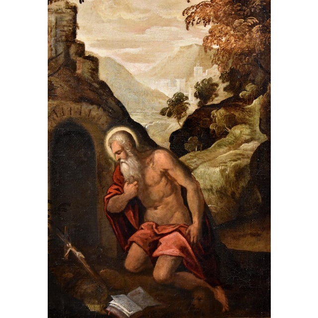 Circle of Jacopo Negretti / Palma Il Giovane, Saint Jerome Palma, 1620, Oil on Canvas, Framed For Sale - Image 3 of 17