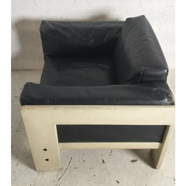 Gavina Bastiano Leather Chair by Tobia Scarpa for Gavina, 1960s For Sale - Image 4 of 14