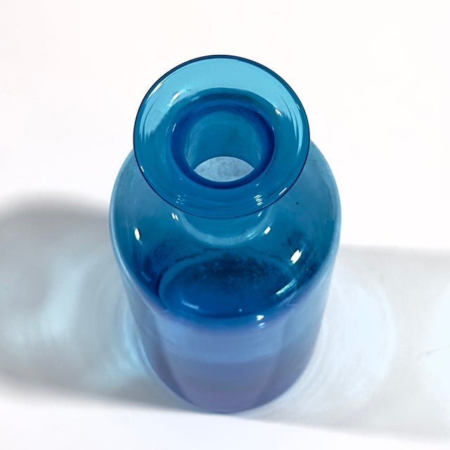Jewel-Toned Glass Bottle Vase Curation - Group of 5 For Sale - Image 10 of 17