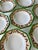 Wonderful vintage 1980s, hand-painted Italian ceramic dessert bowls in Palm Beach Regency style. Approximately 6 1/2...