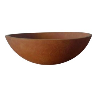 Late 20th Century Granville Company 17" Wooden Bowl For Sale