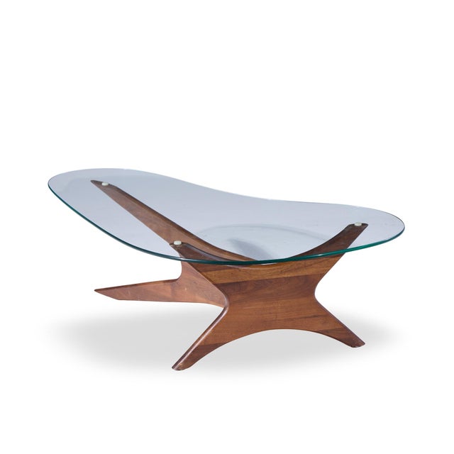 Mid 20th Century Adrian Pearsall for Craft Associates Mid Century Walnut Jacks Coffee Table For Sale - Image 5 of 9