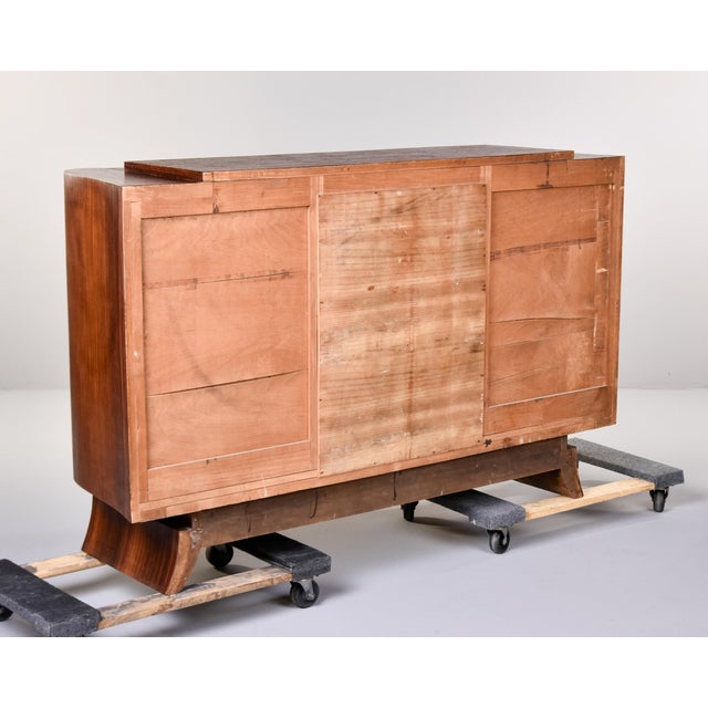 French Art Deco Rosewood Veneer Cabinet With Eight Drawers and Glass Display Case For Sale - Image 12 of 12