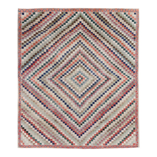 Galerie Shabab Collection Mid-20th Century Turkish Anatolian Art Deco Carpet For Sale