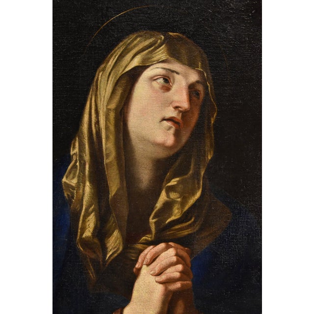 After Guido Reni, Mater Dolorosa Reni, 1650, Oil on Canvas For Sale - Image 8 of 15