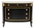 Maison Jansen Style, Louis XVI Bow Front Chest, Ebonized Wood, France, 1900s For Sale