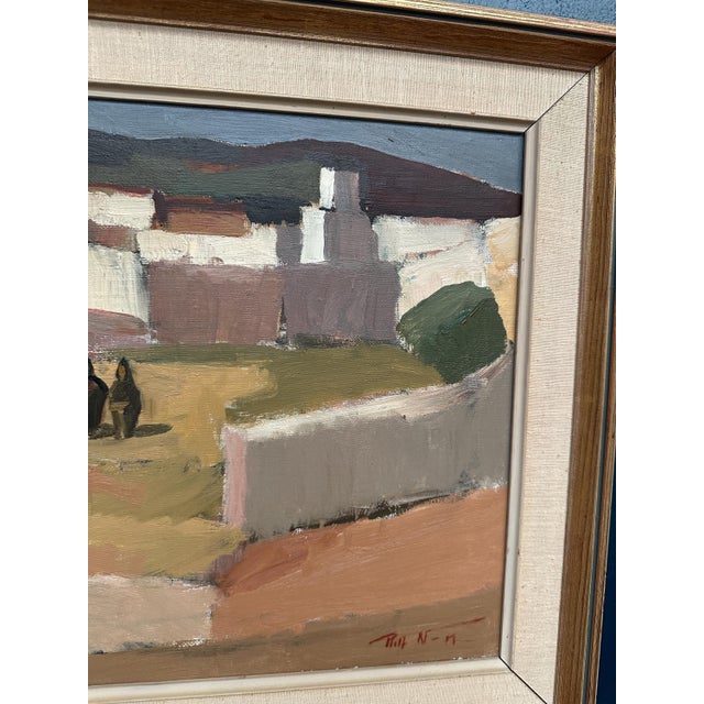 Rolf Norrman, Southern Village Landscape, 1950s, Oil Painting on Canvas, Framed For Sale - Image 16 of 18