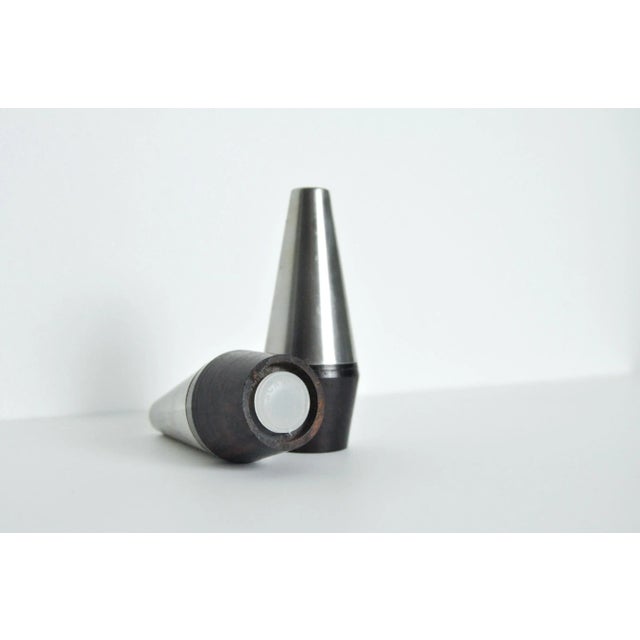 Danish Modern Teak and Stainless Steel Salt and Pepper Shakers, 1960s, Set of 4 For Sale - Image 6 of 12