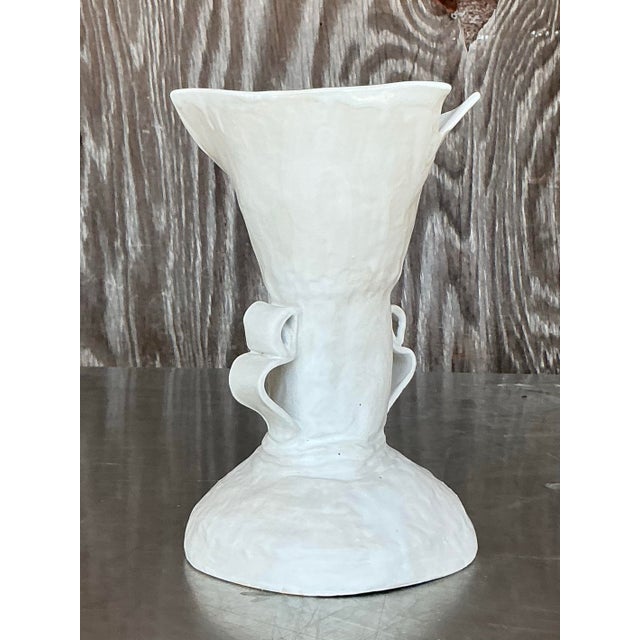 Discover the charm of hand-crafted artistry with this vintage boho studio pottery vase—an original ceramic piece brimming...
