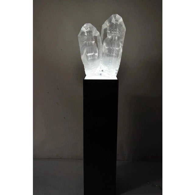 Michael Wilkinson "Crystal Vision" 1999 Signed Acrylic Sculpture on Pedestal. Item features Michael Wilkinson's "Crystal...