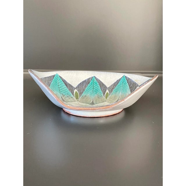 White Vintage Tilgmans Sweden by Dagny Petrusson Ceramic Vessel For Sale - Image 8 of 11