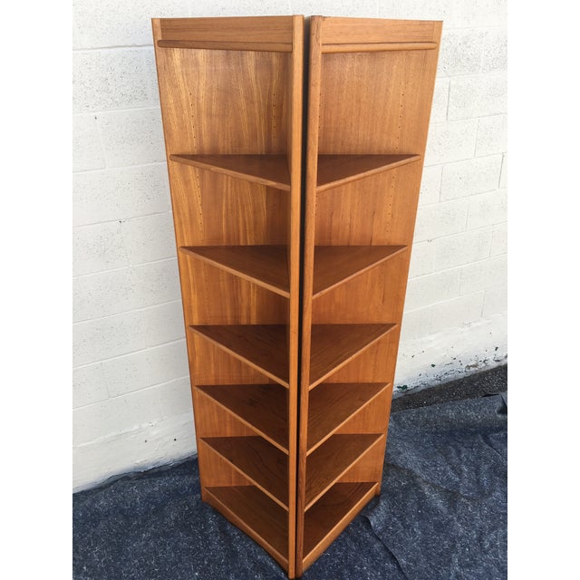 Danish Modern Teak Corner Shelves a Pair Chairish