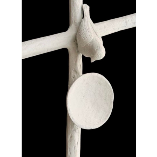Vintage Bronze Painted White Coffee Table With Birds Attributed to Diego Giacometti For Sale - Image 9 of 12