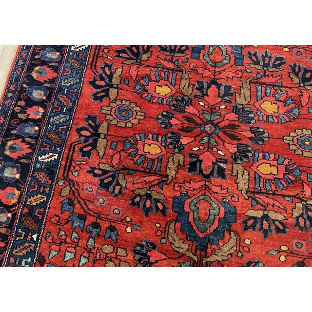 Antique 1910s Persian Lilihan Rug 5.7' X 6.8' (174cm X 207cm) For Sale - Image 4 of 9