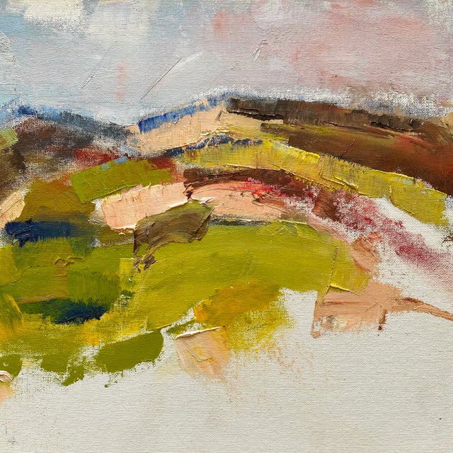 Jim Lyons Contemporary Provincetown " Dunes Landscape " Abstract Expressionist Framed Original en Plein Air Oil Painting For Sale - Image 14 of 18