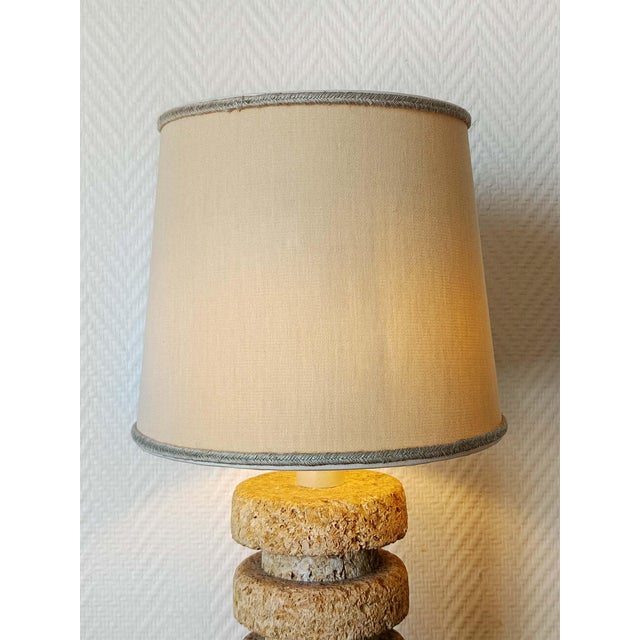Brutalist Stone Lamp in the style of Tormos, 1970 For Sale - Image 4 of 13