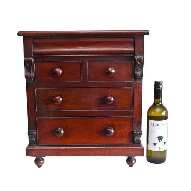 Antique Scottish Mahogany Apprentice Chest of Drawers, 1840 For Sale - Image 5 of 5