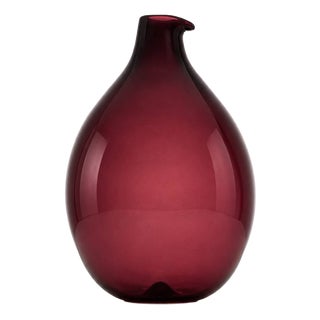 Pullo 2601 Vase in Aubergine Glass by Timo Sarpaneva for Iittala, Finland, 1950s For Sale