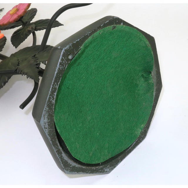 Mod Metal Tole Flower Candle Holder Candelabra, 1960's For Sale - Image 10 of 14