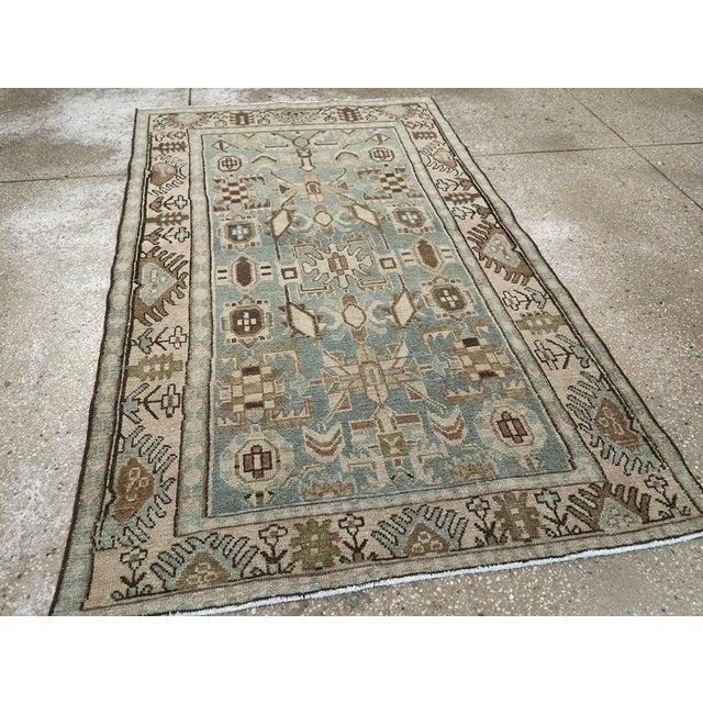 Galerie Shabab Collection Mid-20th Century Persian Malayer Throw Rug For Sale In New York - Image 6 of 8