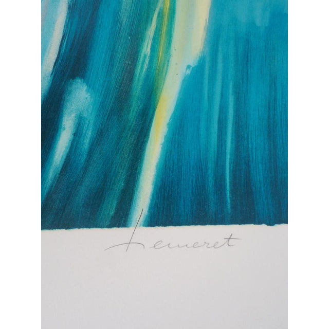 Claude HEMERET (1929) Irises Original color lithograph Signed in pencil Marked as Artist's Proof (EA) On wove paper, 45 x...