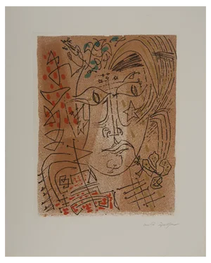 André Masson, Face of a Woman with Birds, Original Engraving