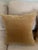 Pair of solid amber color velvet Kravet pillows with Bliss inserts. 16x16 Fabric # 36111.416 100% polyester Performance...