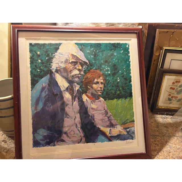 "Destiny" is a serigraph by Argentinian artist, Aldo Luongo.. It depicts an older gentleman along side a younger man. It...
