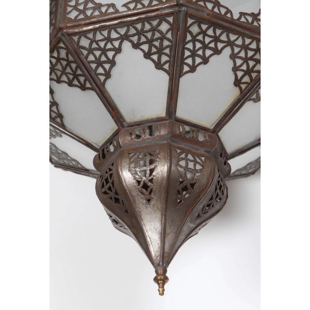 Moroccan Moorish Star Shape Frosted Glass Lantern Light Shade For Sale - Image 12 of 17