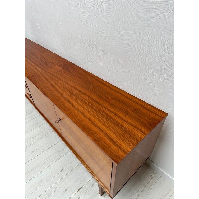 Brown Large Vintage Minimalistic Teak Sideboard, 1960s For Sale - Image 8 of 13