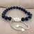 1990s David Yurman Authentic Estate Matte Onyx Beads Bracelet 6.6 - 8.5" Silver 8 mm For Sale In New York - Image 6 of 11