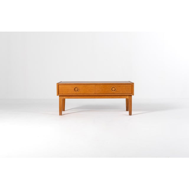 Mid-Century Modern Danish Oak Low Cabinet, 1960s For Sale - Image 9 of 13
