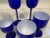 Glass Carlo Moretti Cobalt Blue and White Cased Glasses, a Set of 5 For Sale - Image 7 of 10