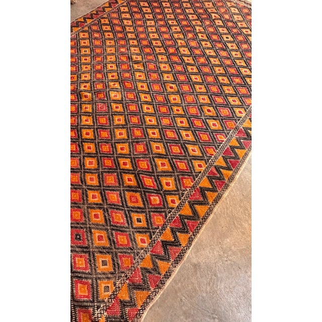 1980s 1980s Flatweave Moroccan Kilim Rug - 10.3 X 5.18 Ft For Sale - Image 5 of 11