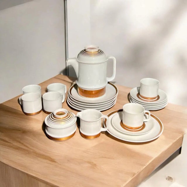 Vintage Coffee Service for Six People in 14K Gold Leaf, 1970s, Set of 21 For Sale - Image 9 of 9