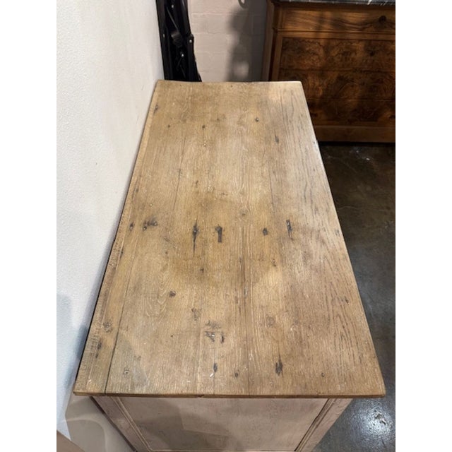 French Louis XVI Painted Oak Commode For Sale - Image 4 of 6