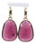 25.2Ct Rubellite Tourmaline Earrings With Tsavorite Accents: 14k Gold, 25x17mm, Pair For Sale