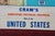 Yellow Original Mid Century Cram’s Pull Down Us School Map Usa Wall Map Geography 63" For Sale - Image 8 of 18
