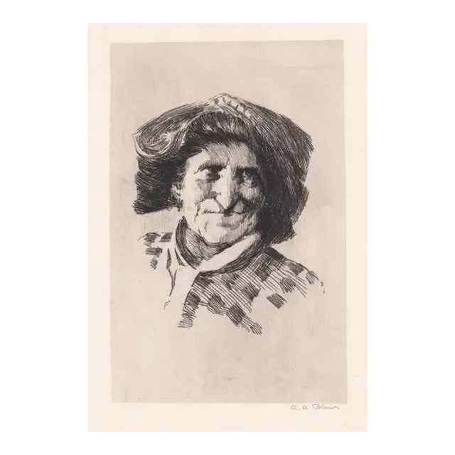 Alexander Blum Portrait Etching For Sale