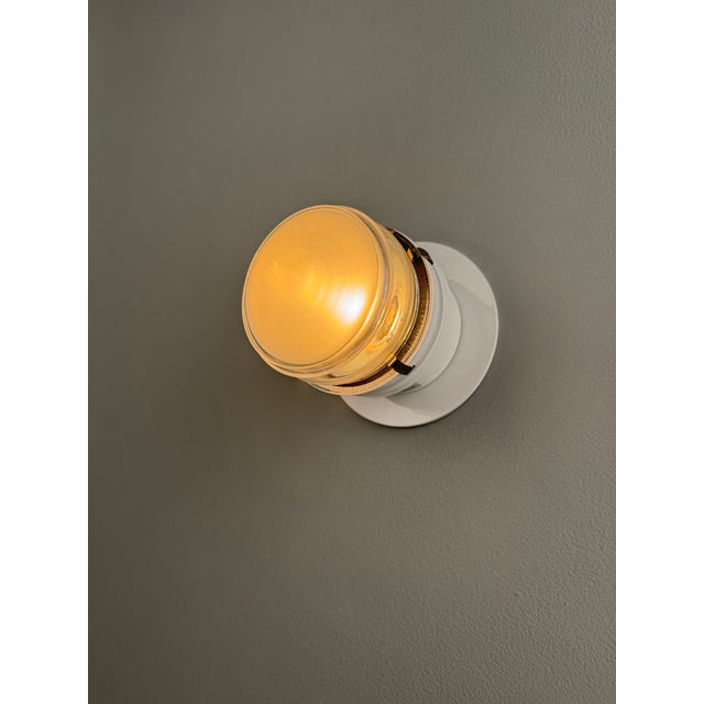 Joe Colombo 'Fresnel' Outdoor Wall Lamps for Oluce in White - a Pair For Sale - Image 11 of 18