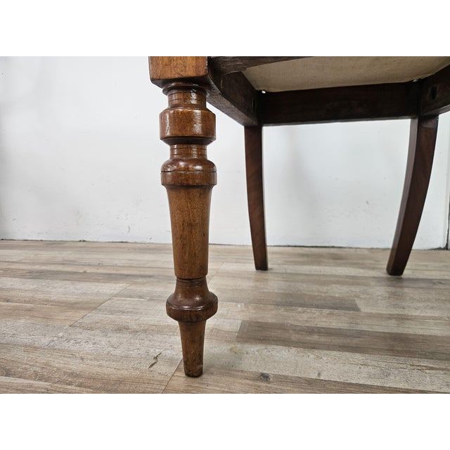 Late 19th Century Wood Chairs with Fabric Seats, Set of 4 For Sale - Image 17 of 18