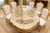 Baroque Late 20c Italian Baroque White Gold Beech Dining Set 7Pc For Sale - Image 3 of 13