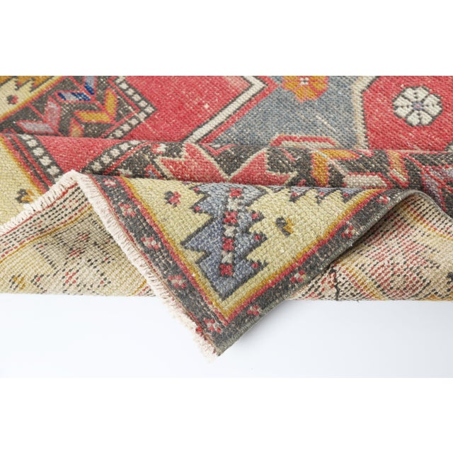 Vintage Central Anatolian Tribal Rug With Cross Medallion Motif - 3' 11' X 9' For Sale - Image 4 of 6