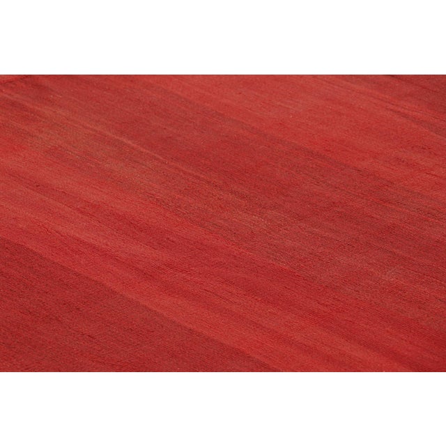 Vintage Kilim With Red Open Field and Geometric Border, From Rug & Kilim For Sale In New York - Image 6 of 7