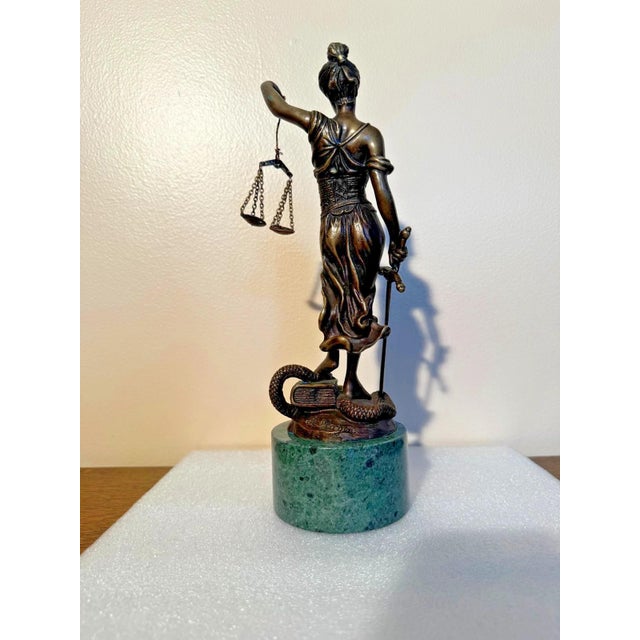 Mid 20th Century Lady Justice Bronze, by Alois Mayer For Sale - Image 4 of 8