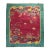 Zabihi Collection Burgundy Emerald Green Antique Chinese Art Deco Carpet - 9'10" x 13'5" For Sale