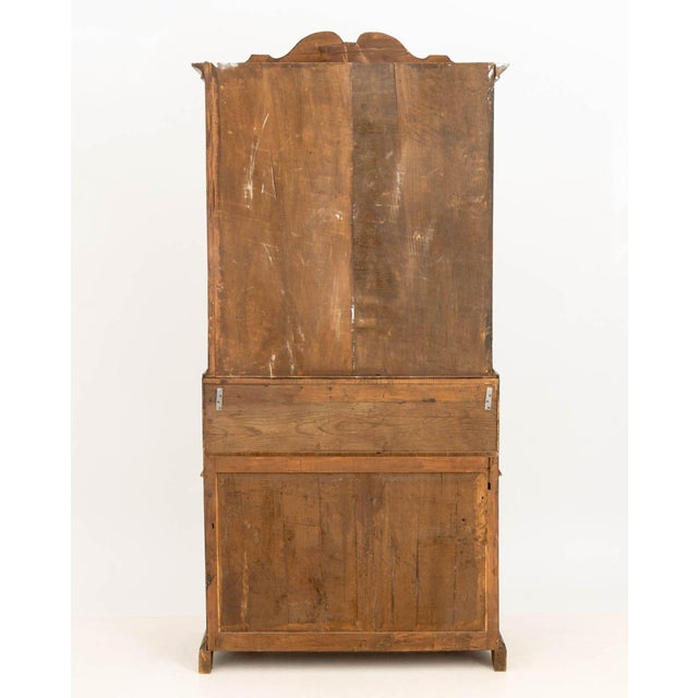 Chinoiserie Green Painted and Ebonized Secretary | Chairish