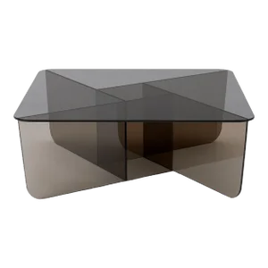 Acrylic Transparent Black Coffee Table