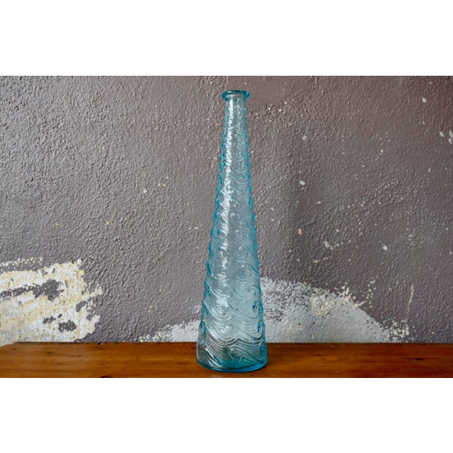 Blue Glass Bottle Vase from Empoli, 1960s For Sale - Image 6 of 6
